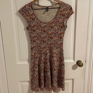 H&M fit and flare floral dress